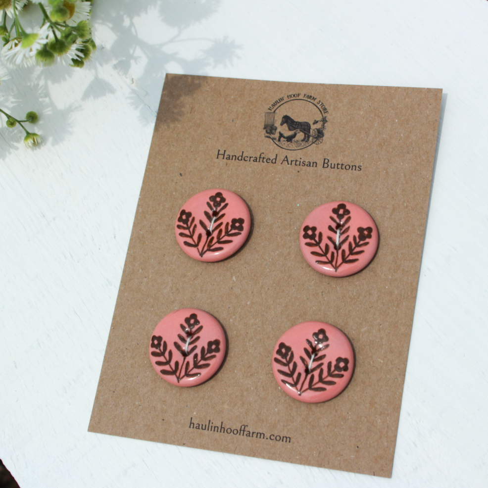Country Coral Wallflowers - One-of-a-kind 4-pack