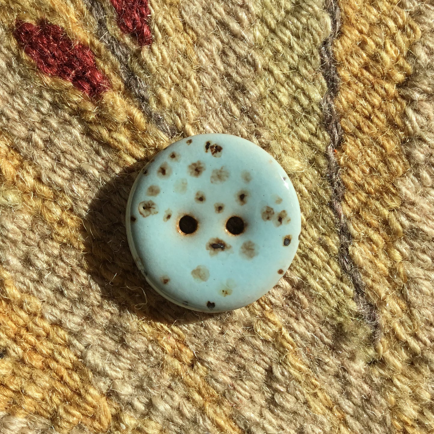 Stoneware Fleck Button  7/8"
