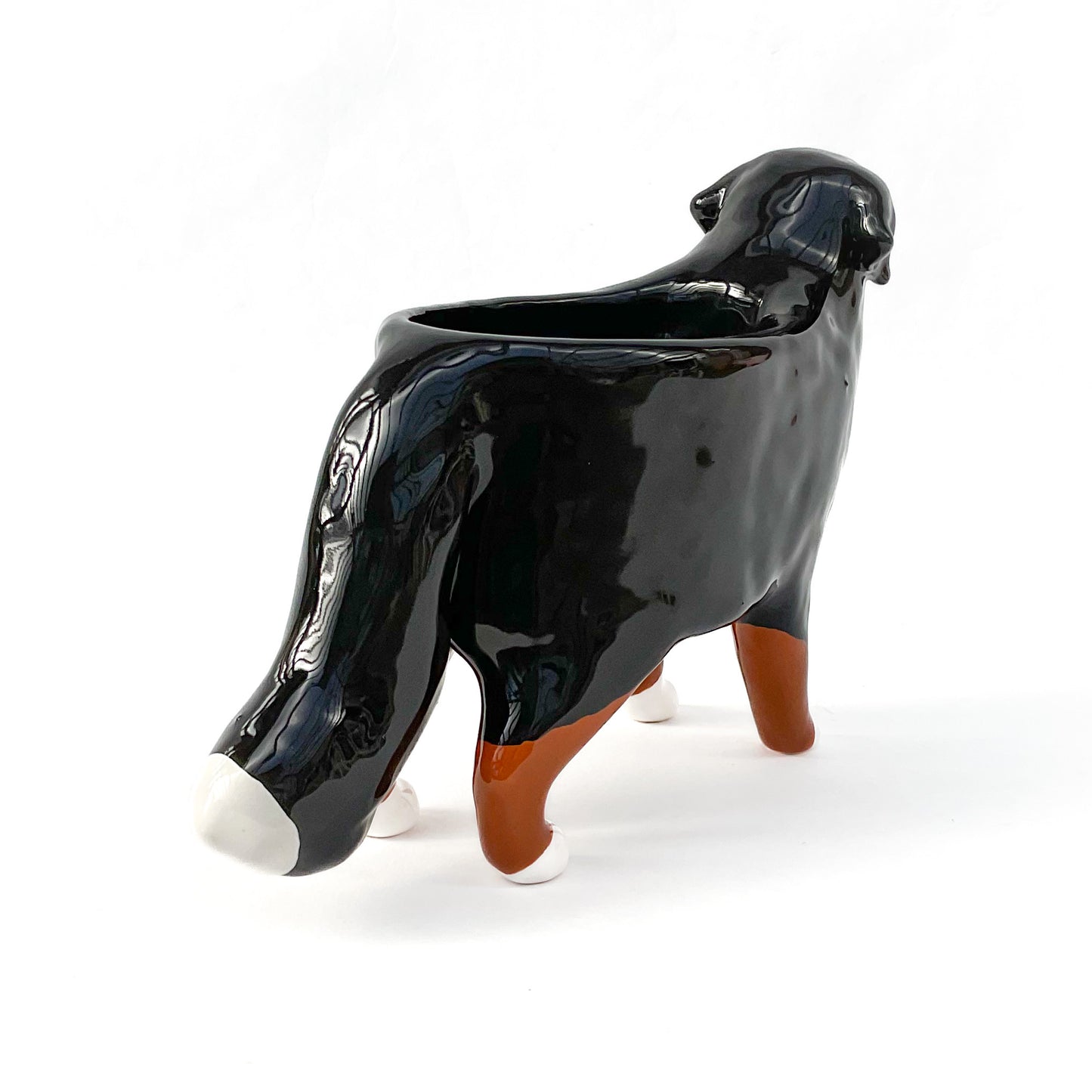 Bernese Mountain Dog Planter - Ceramic Dog Plant Pot