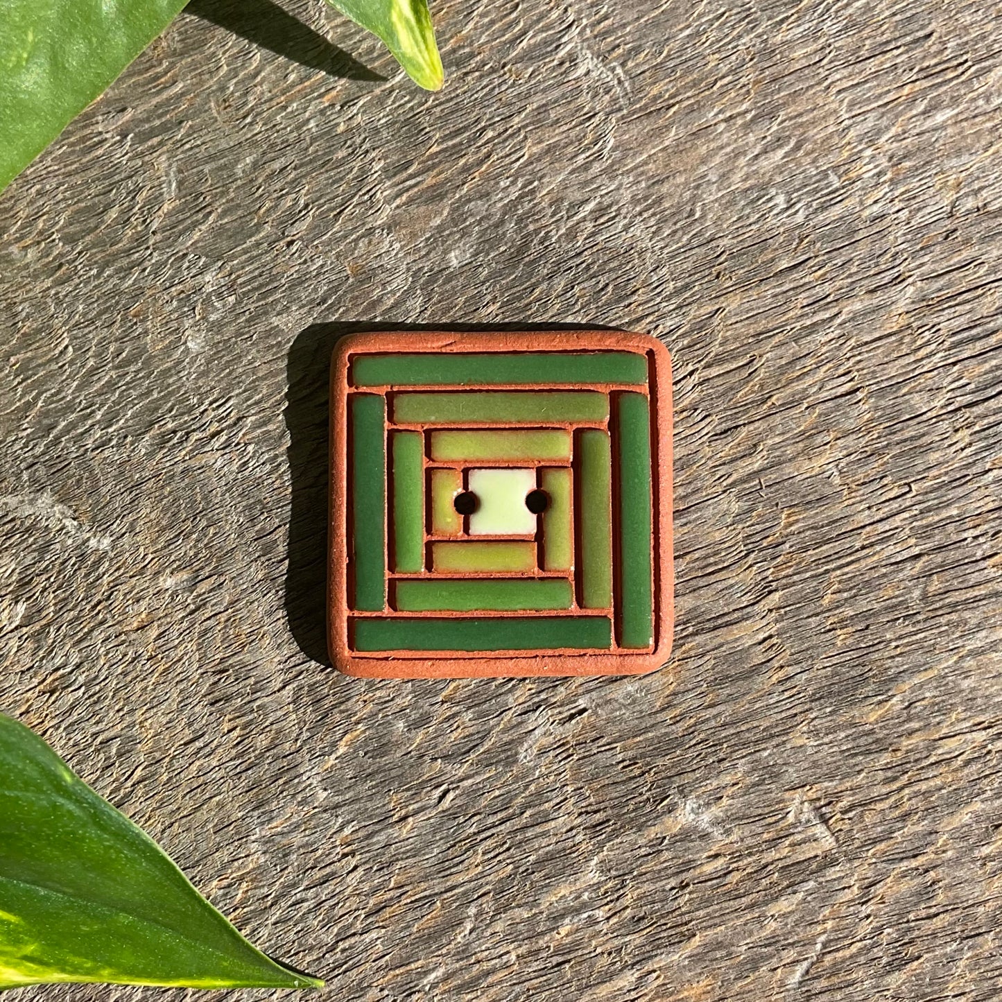 Log Cabin Quilt Button 1”