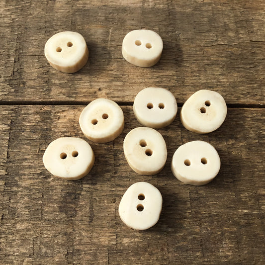 Deer Antler Shed Buttons  1/2" -  9 Pack