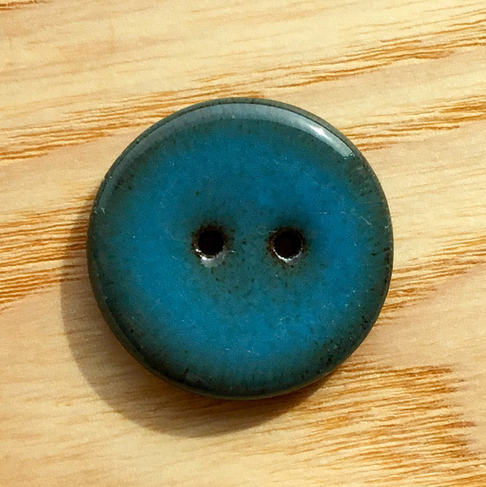 Assorted Colors GLOSSY Black Clay Buttons  1"