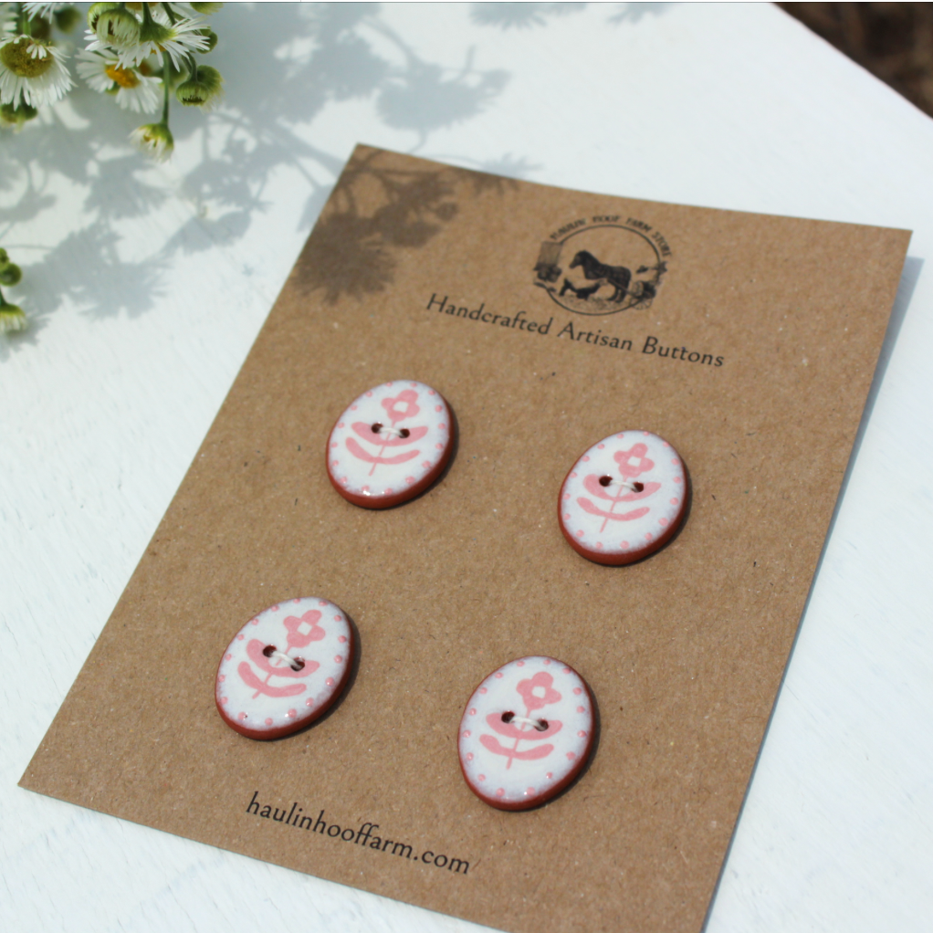Wallflower Stencil Buttons