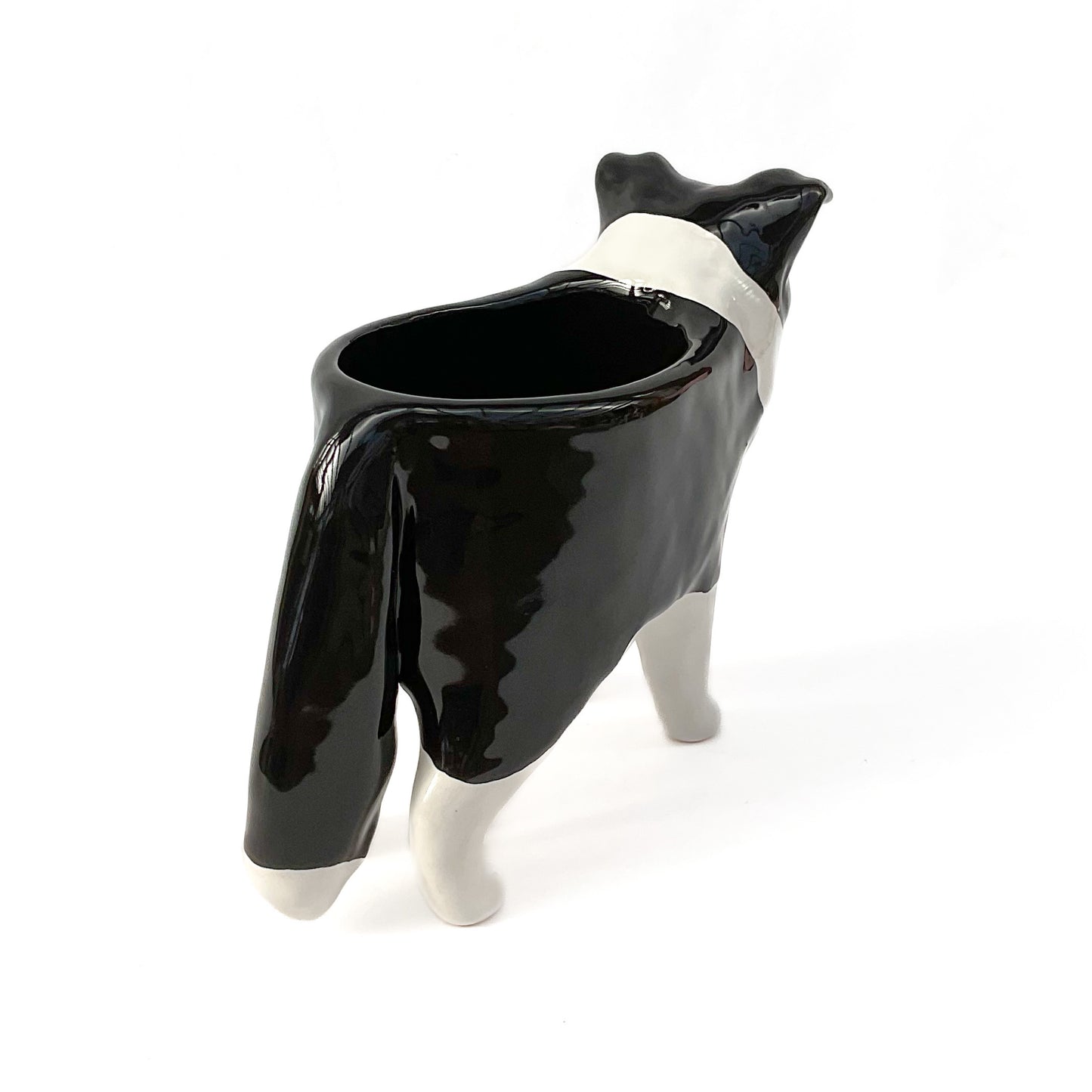 Border Collie Dog Planter - Ceramic Dog Plant Pot