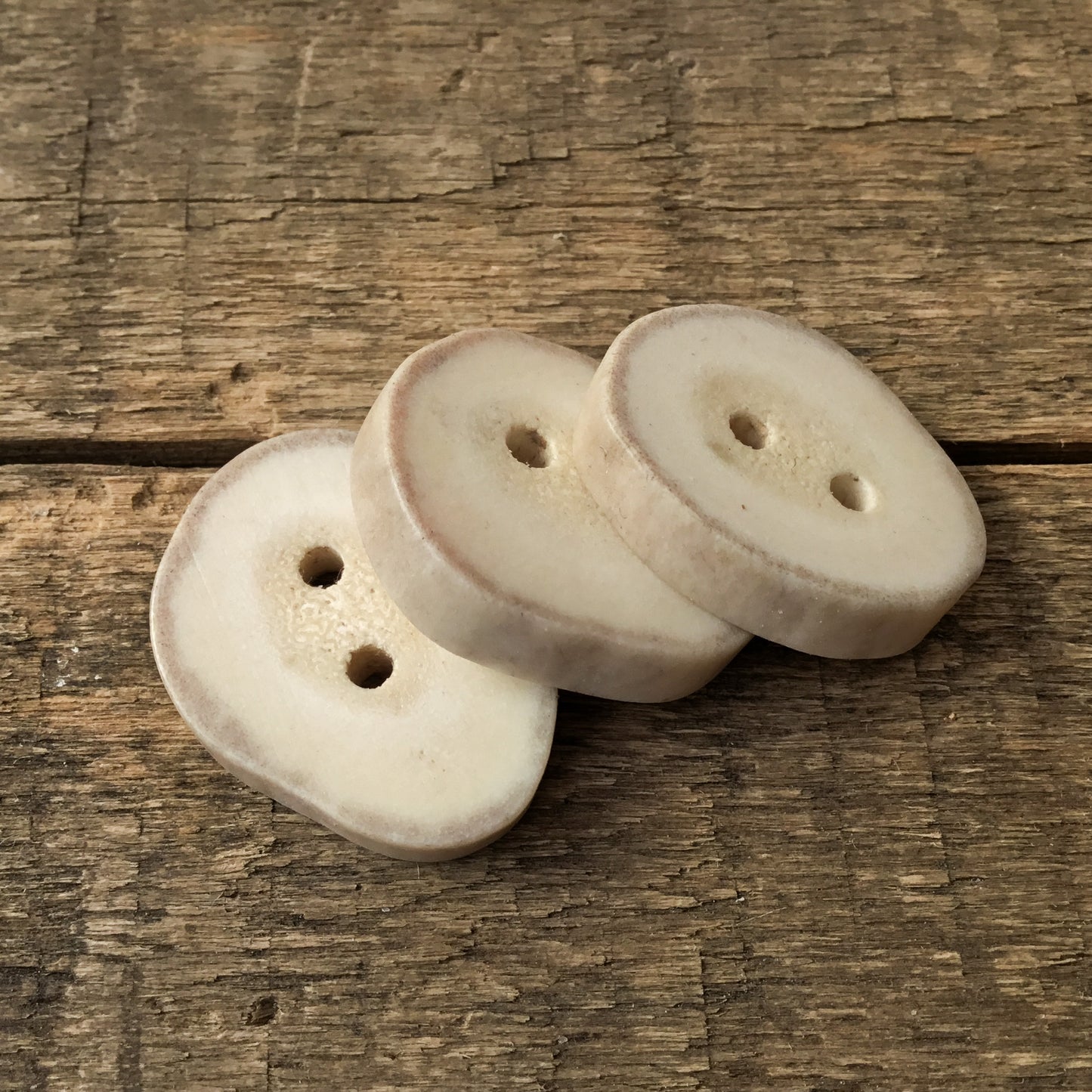 Deer Antler Shed Buttons  3/4" x 1" - 3 pack