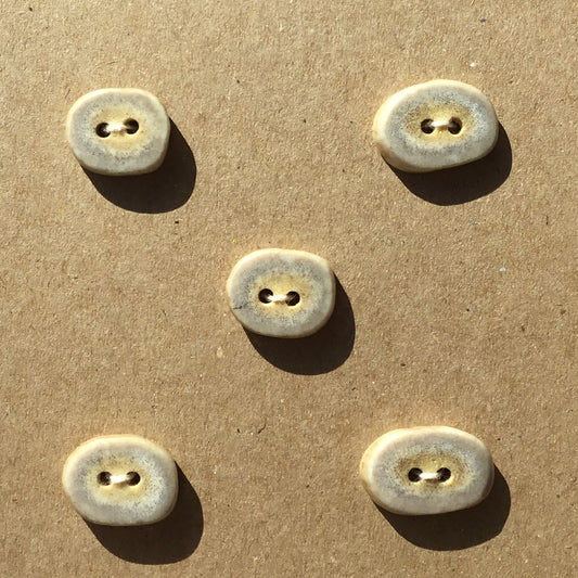 Polished Deer Antler Shed Buttons  3/4"  5-Pack