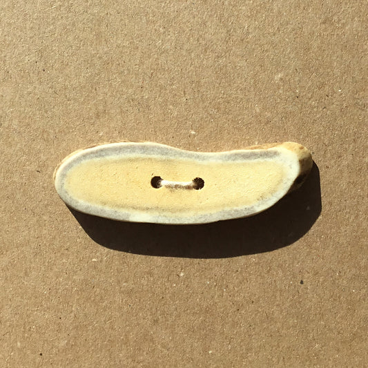 Polished Deer Antler Shed Button  2-5/8" x 3/4"