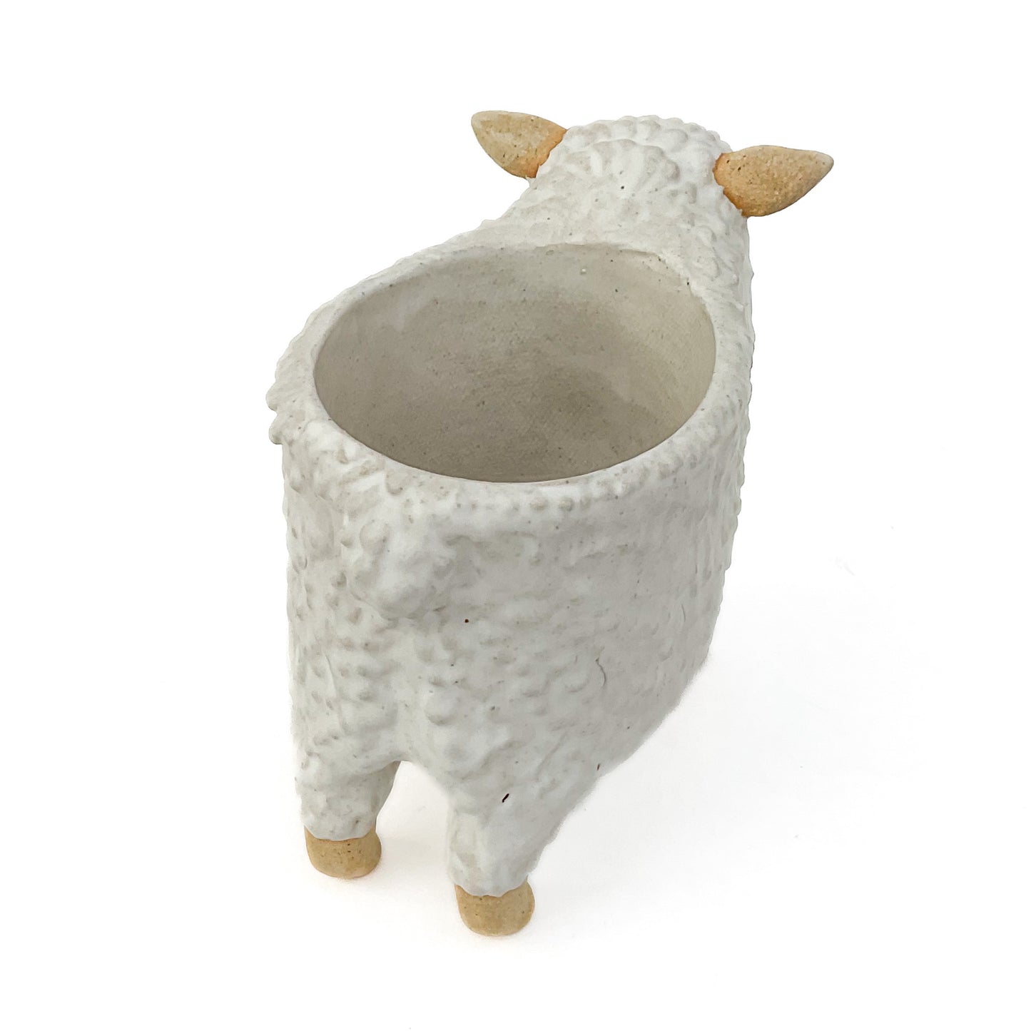 Stoneware Sheep Pot - Ceramic Sheep Planter