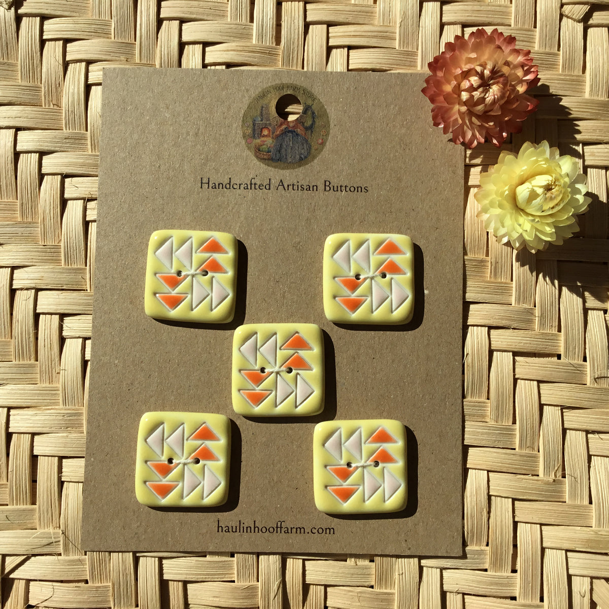 Flying Geese Quilt Button Packs