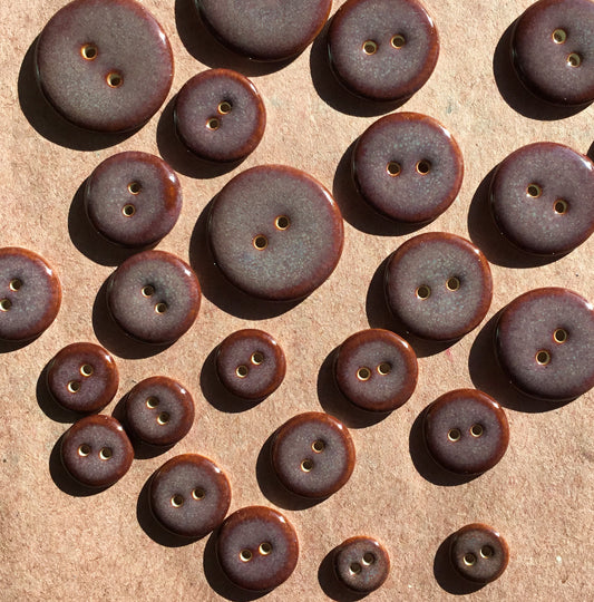 Iridescent Plum Porcelain Buttons