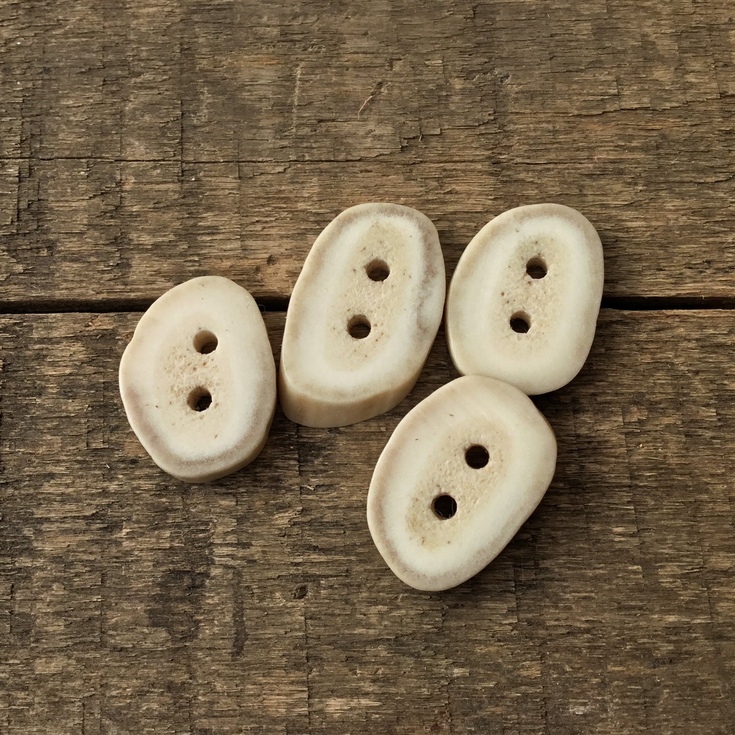 Deer Antler Shed Buttons  5/8" x 7/8" - 4 pack