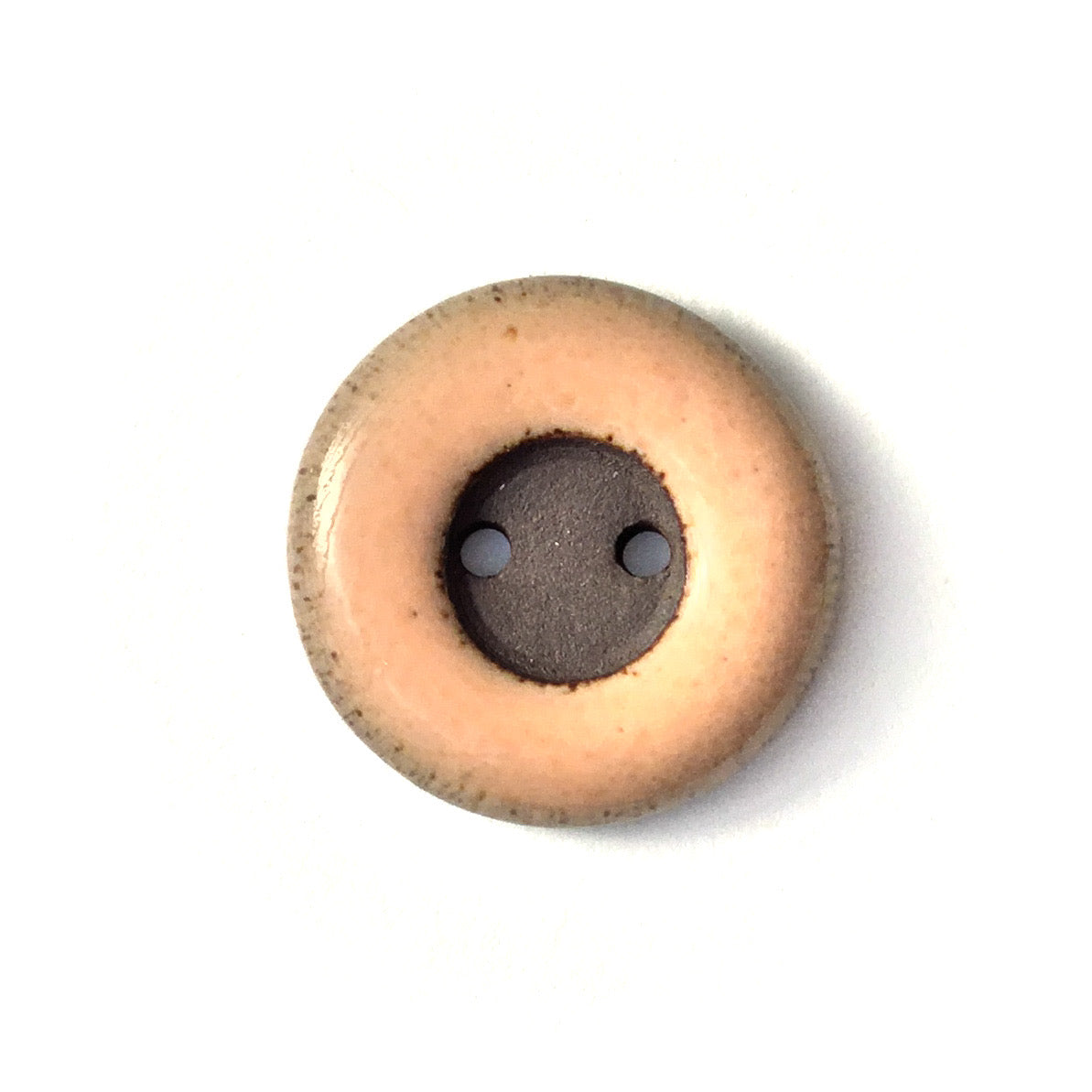 COLOR LOOP Black Clay Button  3/4"