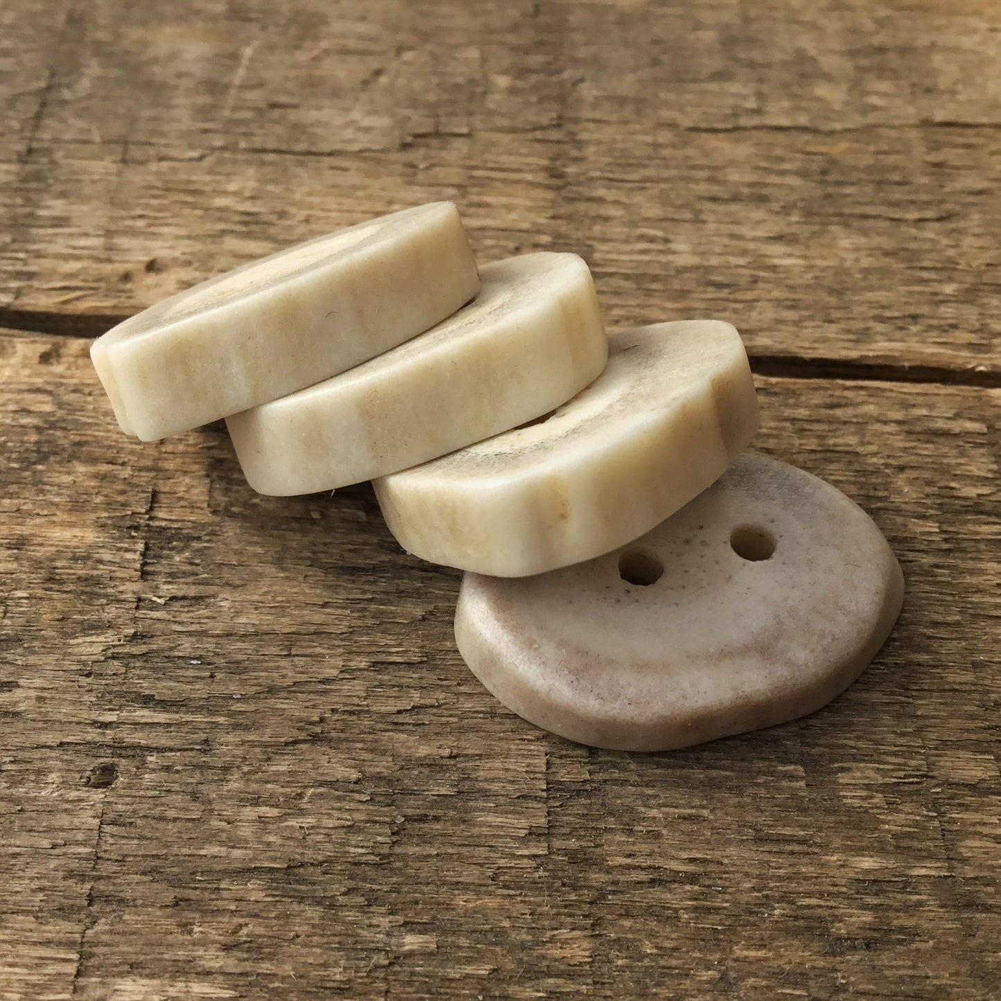 Deer Antler Shed Buttons  13/16" - 4 pack