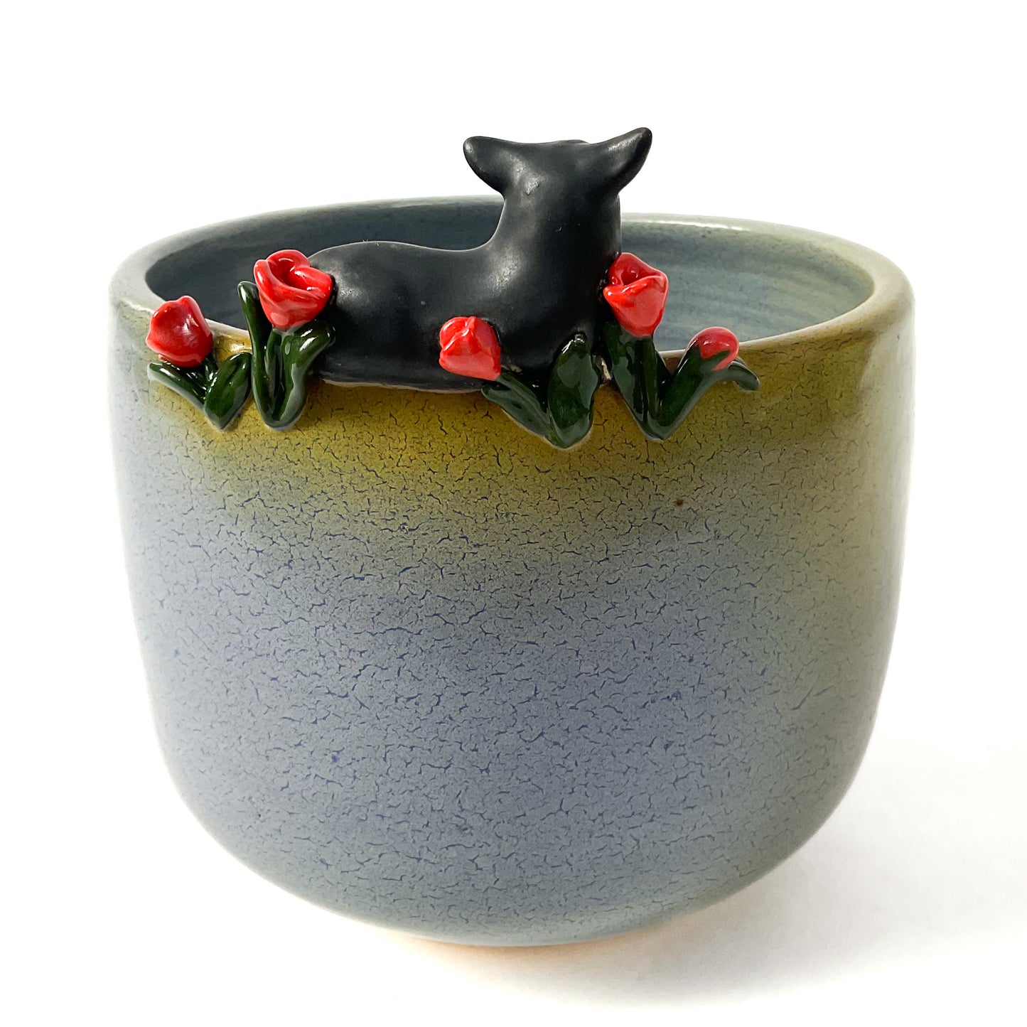 Lamb and Tulips Yarn Bowl