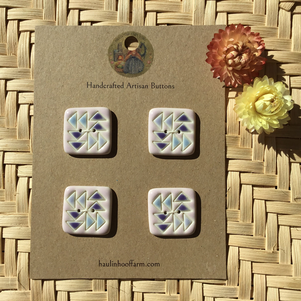 Flying Geese Quilt Button Packs