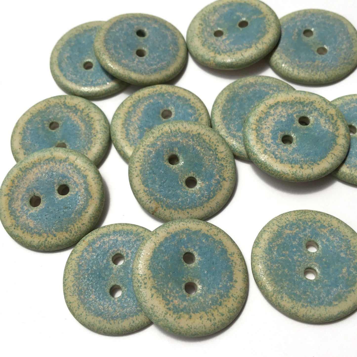 ‘Rip Tide’ Porcelain Buttons  7/8”