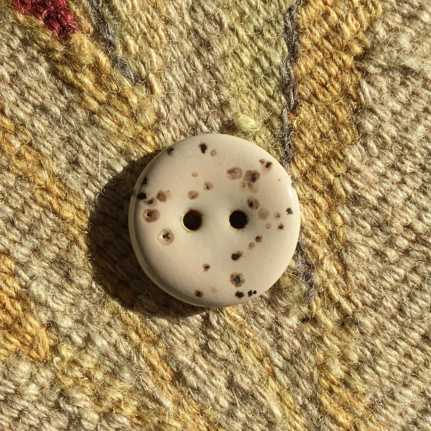 Stoneware Fleck Button  7/8"