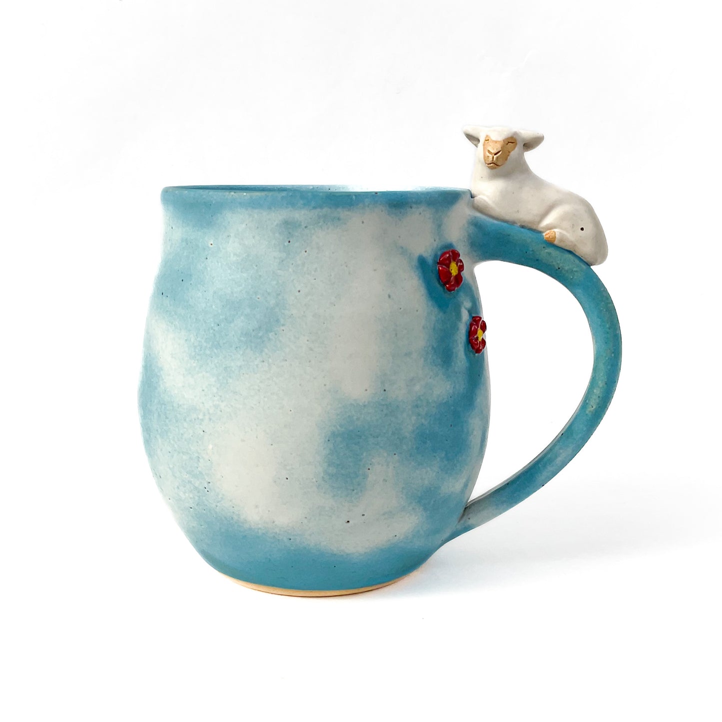 Stoneware Lamb Mug - 24 ounce Ceramic Mug