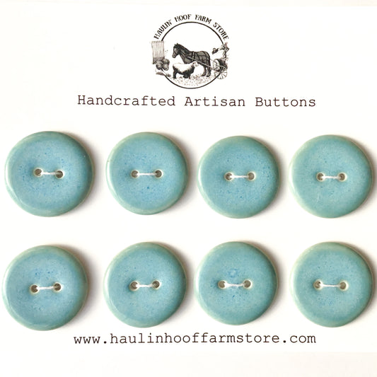 ‘Nimbus’ Porcelain Buttons  1"  - 8 Pack