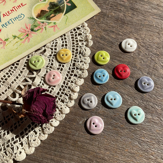 ‘Love Seal’ Matte Porcelain Button 5/8”