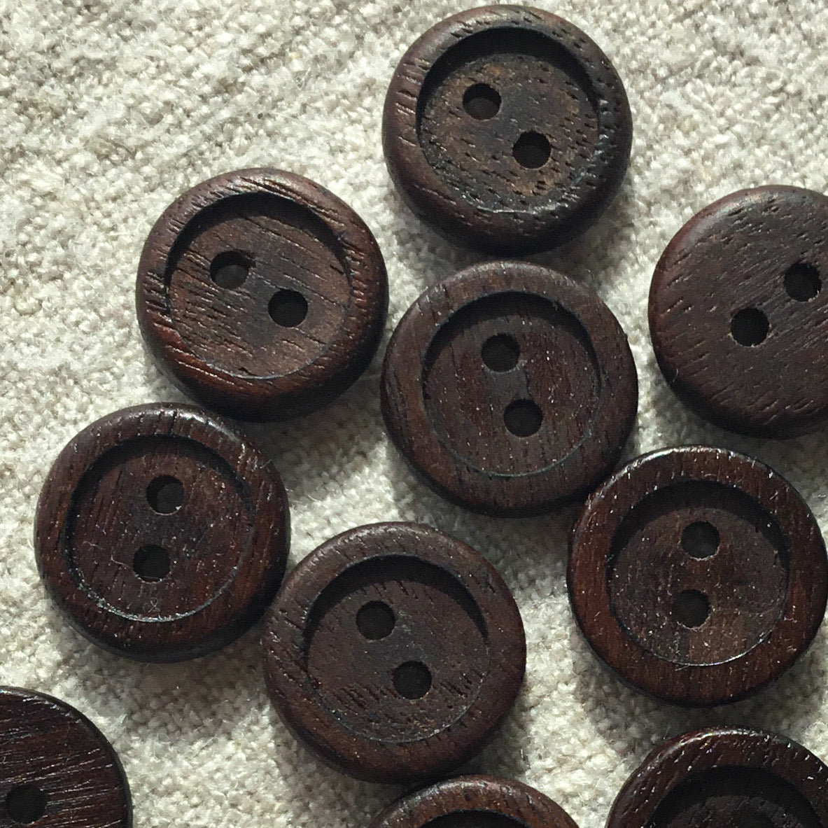 Mixed Hardwood Inset Buttons 1/2"