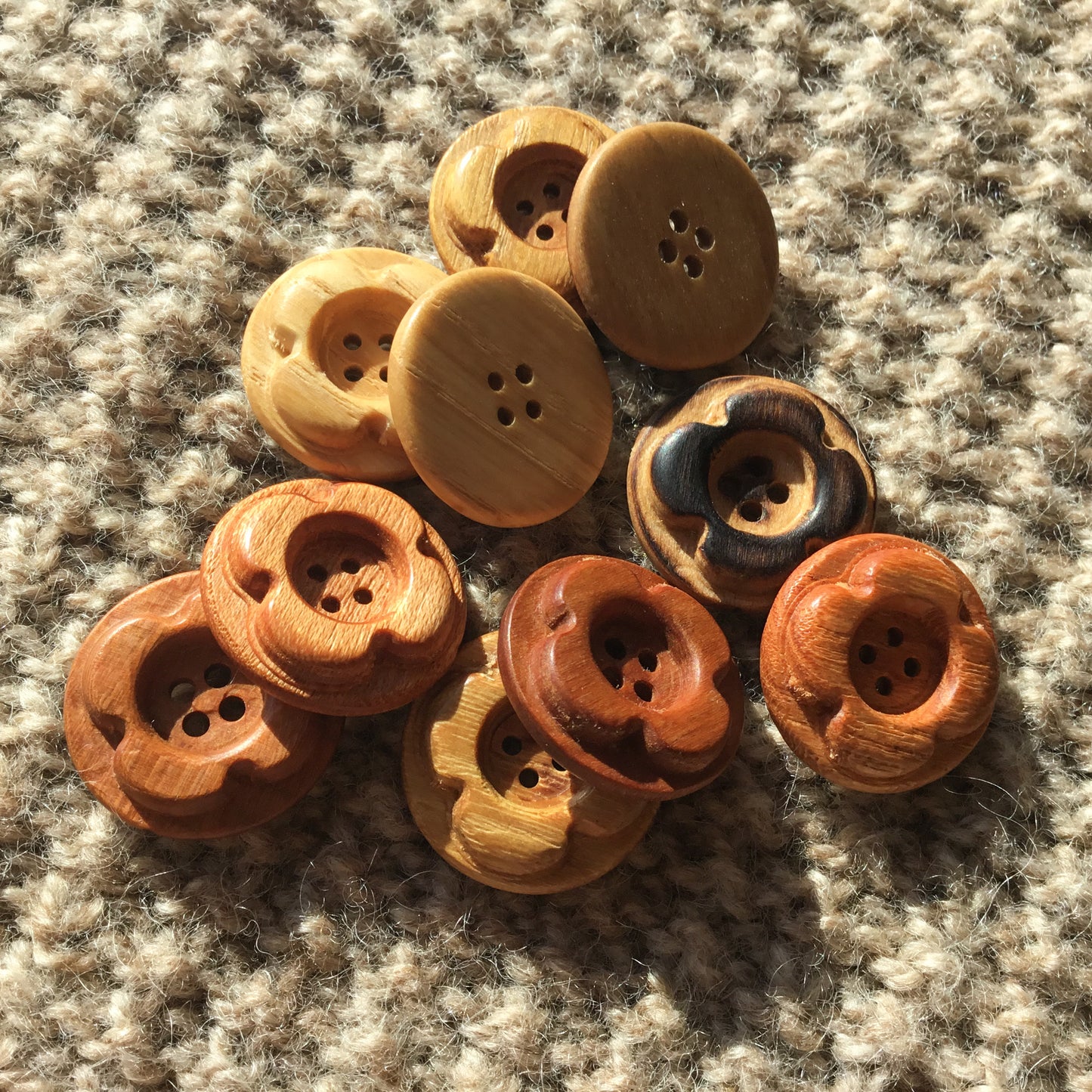 ‘Forest Flowers’ Wooden Buttons  1”