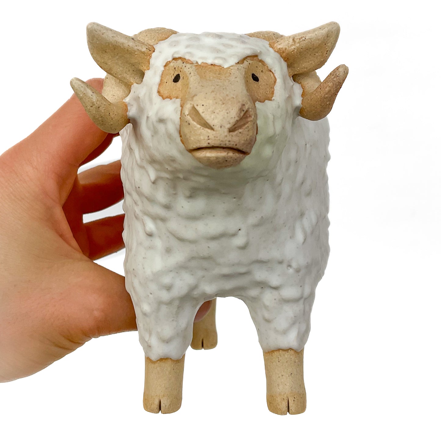 Stoneware Ram Pot - Ceramic Sheep Planter