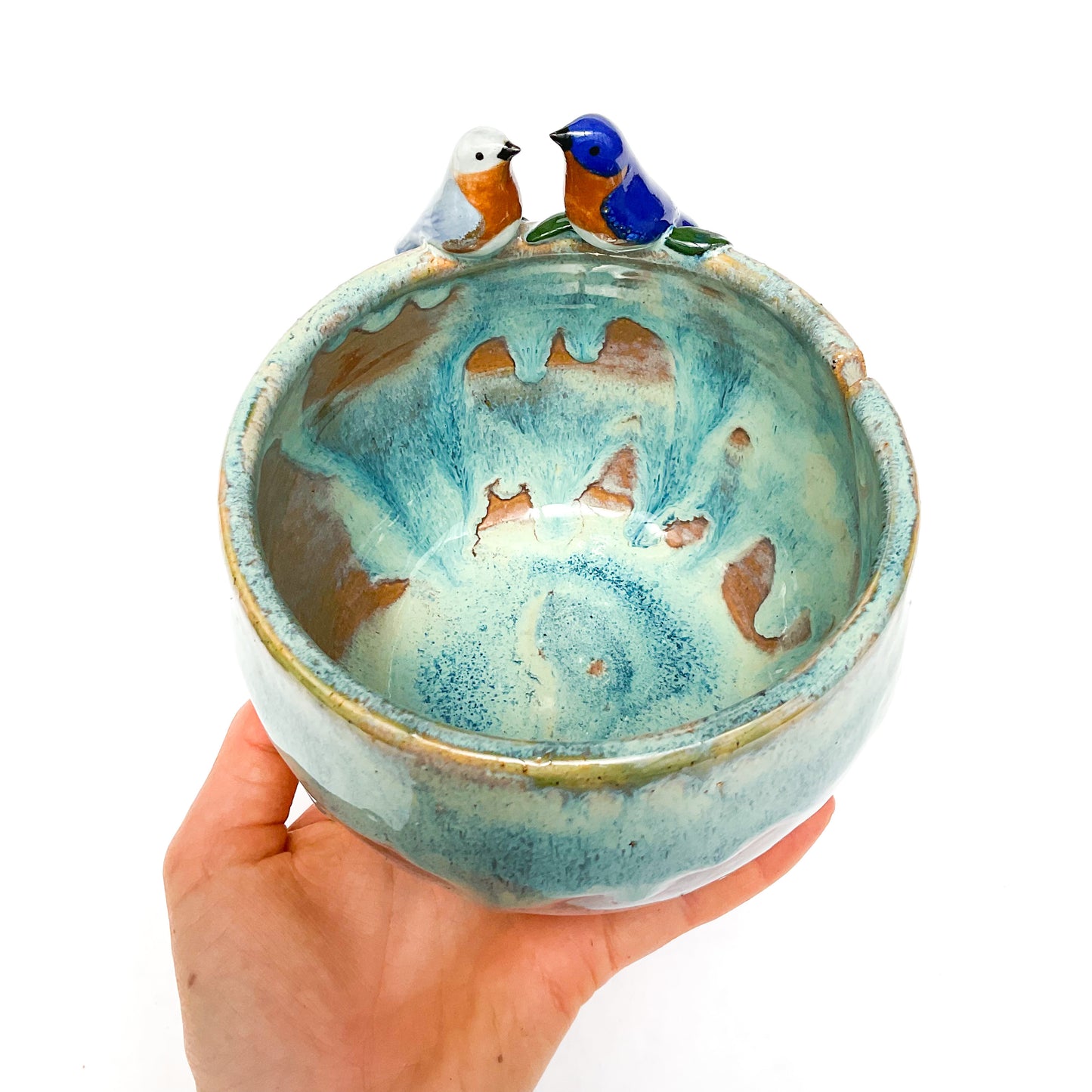 Blue Bird Love Yarn Bowl