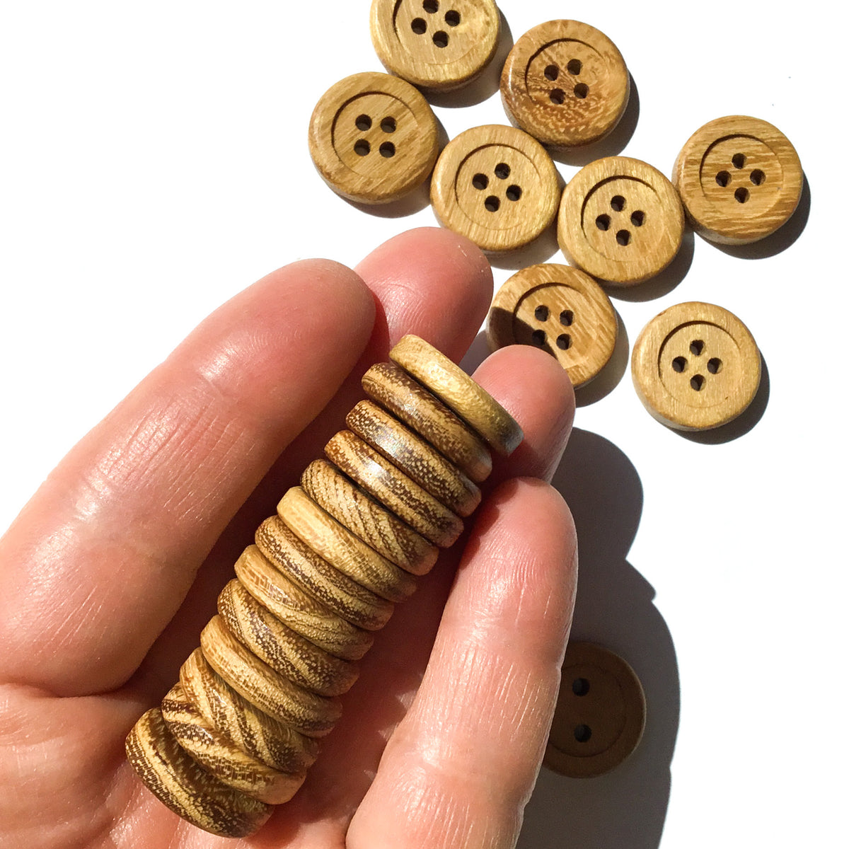 Wide Rim Natural Button Wide Rim Black Locust Wood Buttons - 3/4” – Haulin' Hoof Farm Store