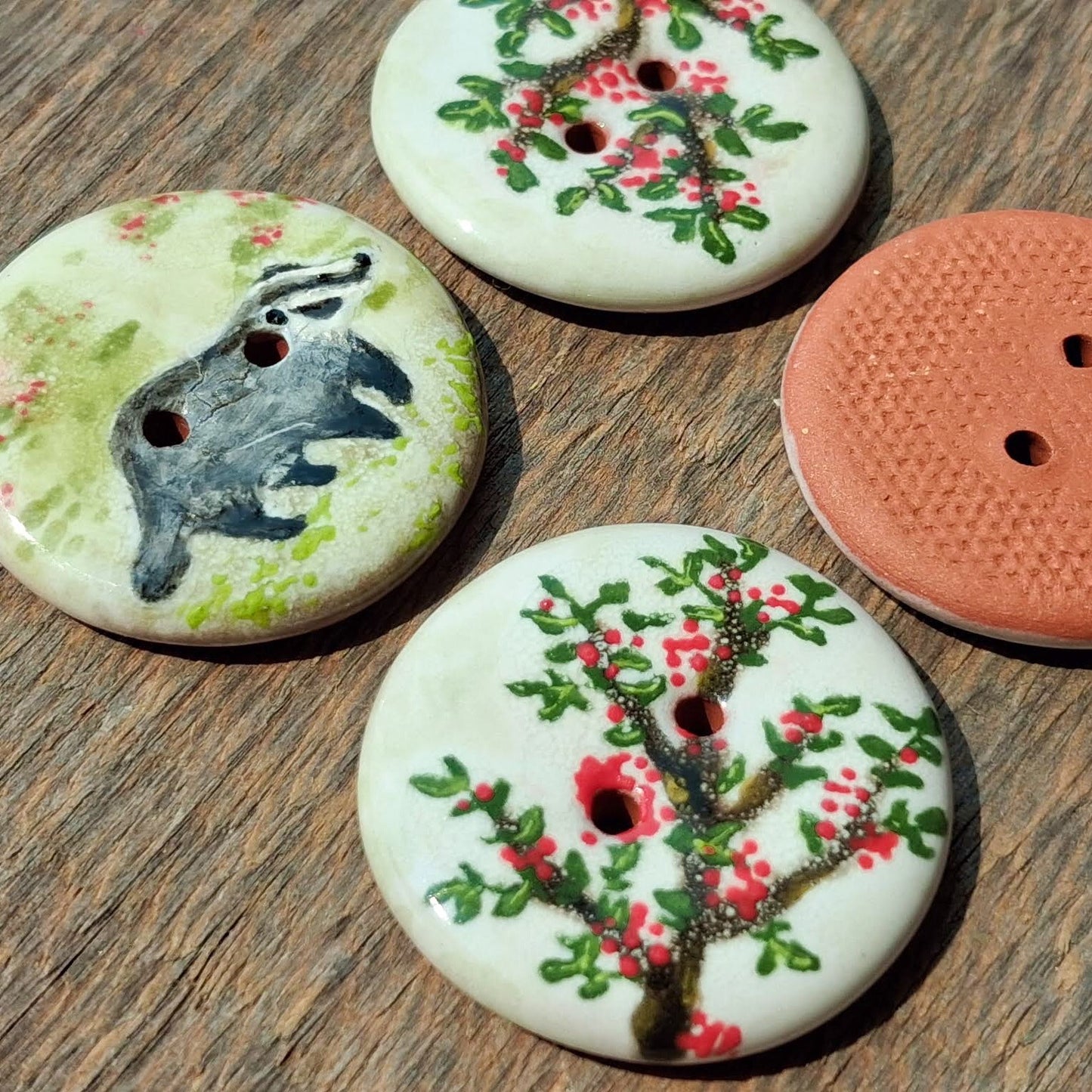 ‘Fall Berry Badger’ 1-1/16” one-of-a-kind 4-pack