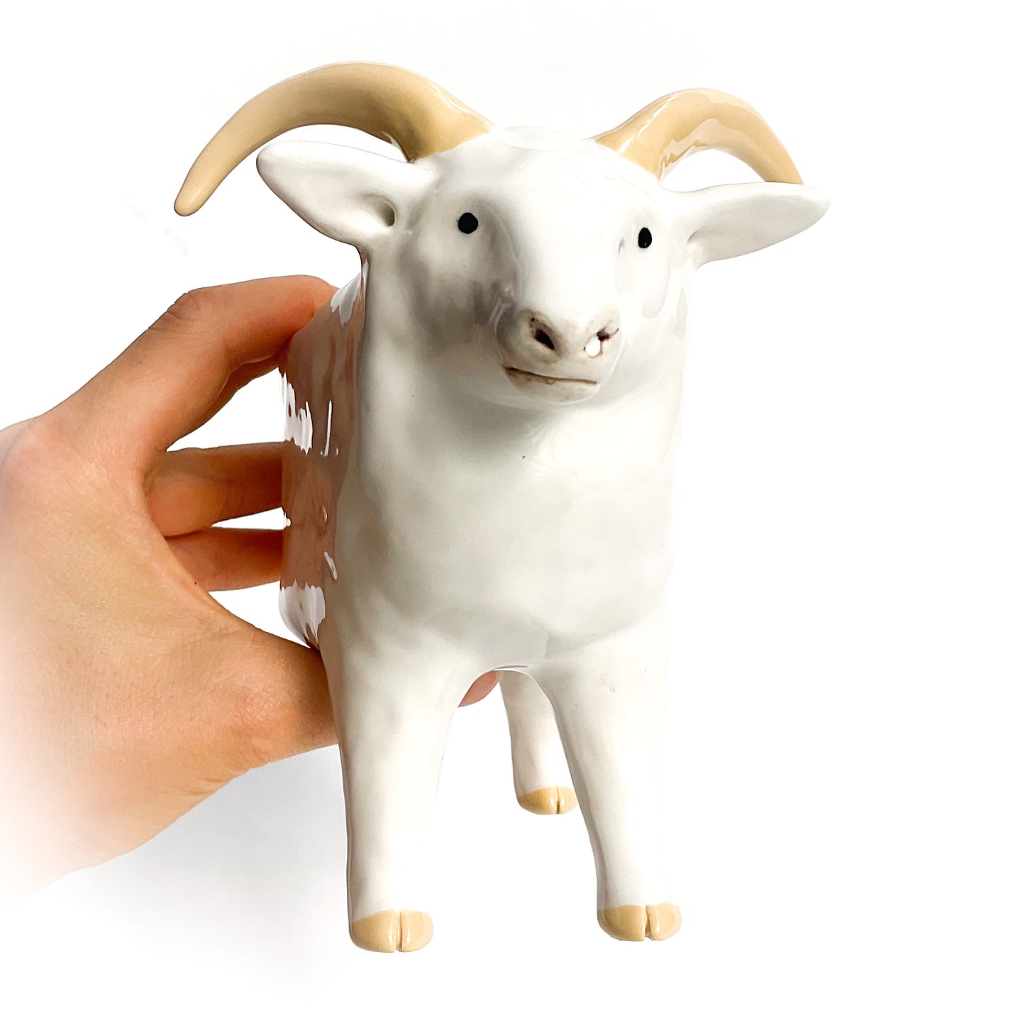 White Icelandic Sheep Pot - Ceramic Sheep Planter