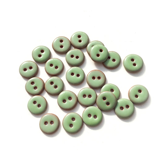 Seafoam Green Ceramic Buttons - 1/2"