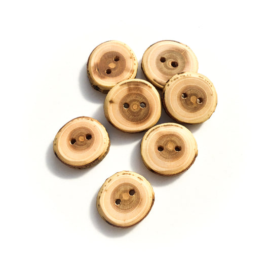 Mulberry Wood Buttons  1"