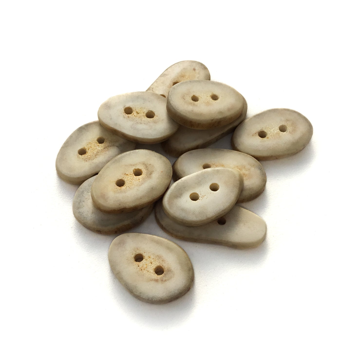 Bright Deer Antler Shed Buttons  3/4" x 1"