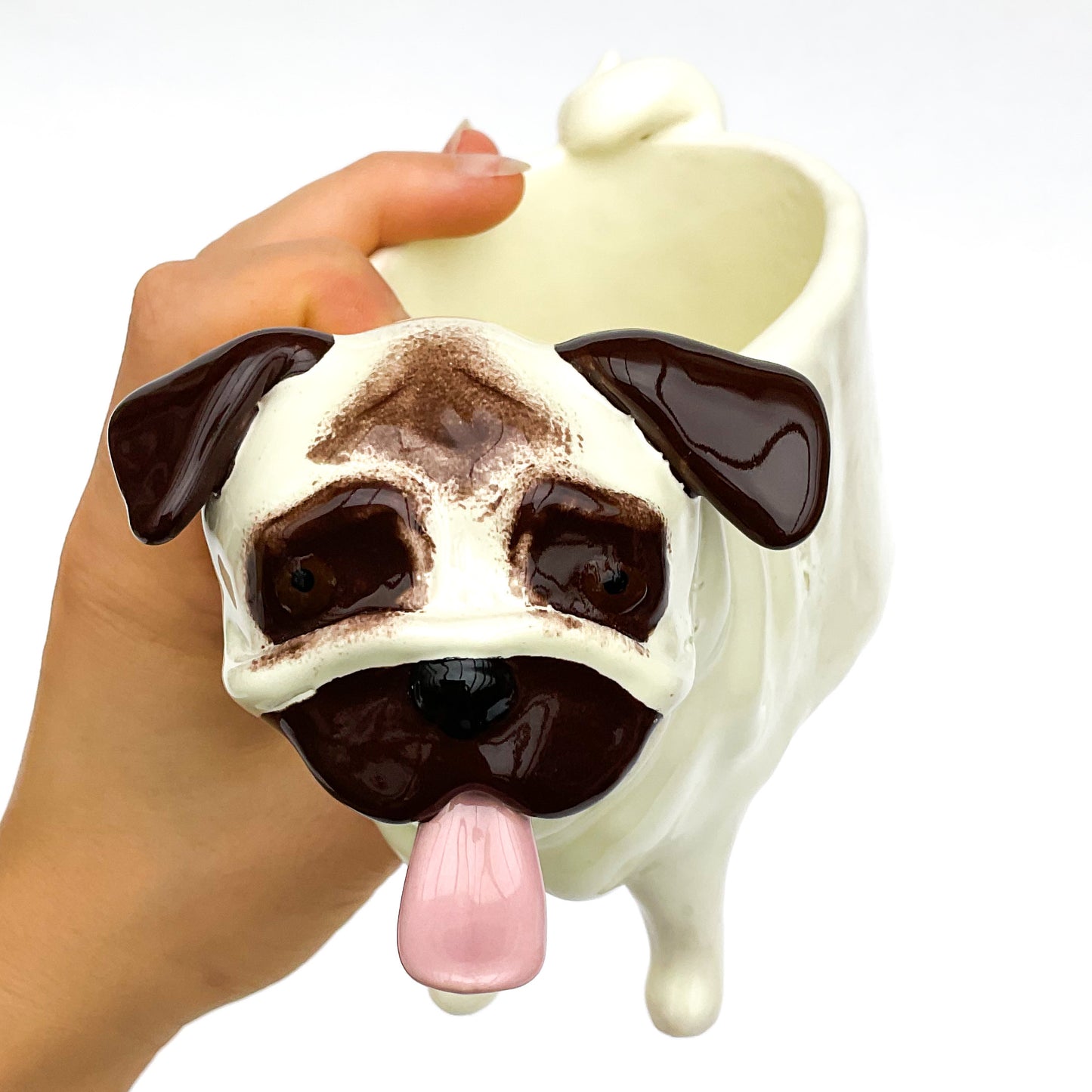 Pug Dog Planter - Ceramic Dog Plant Pot