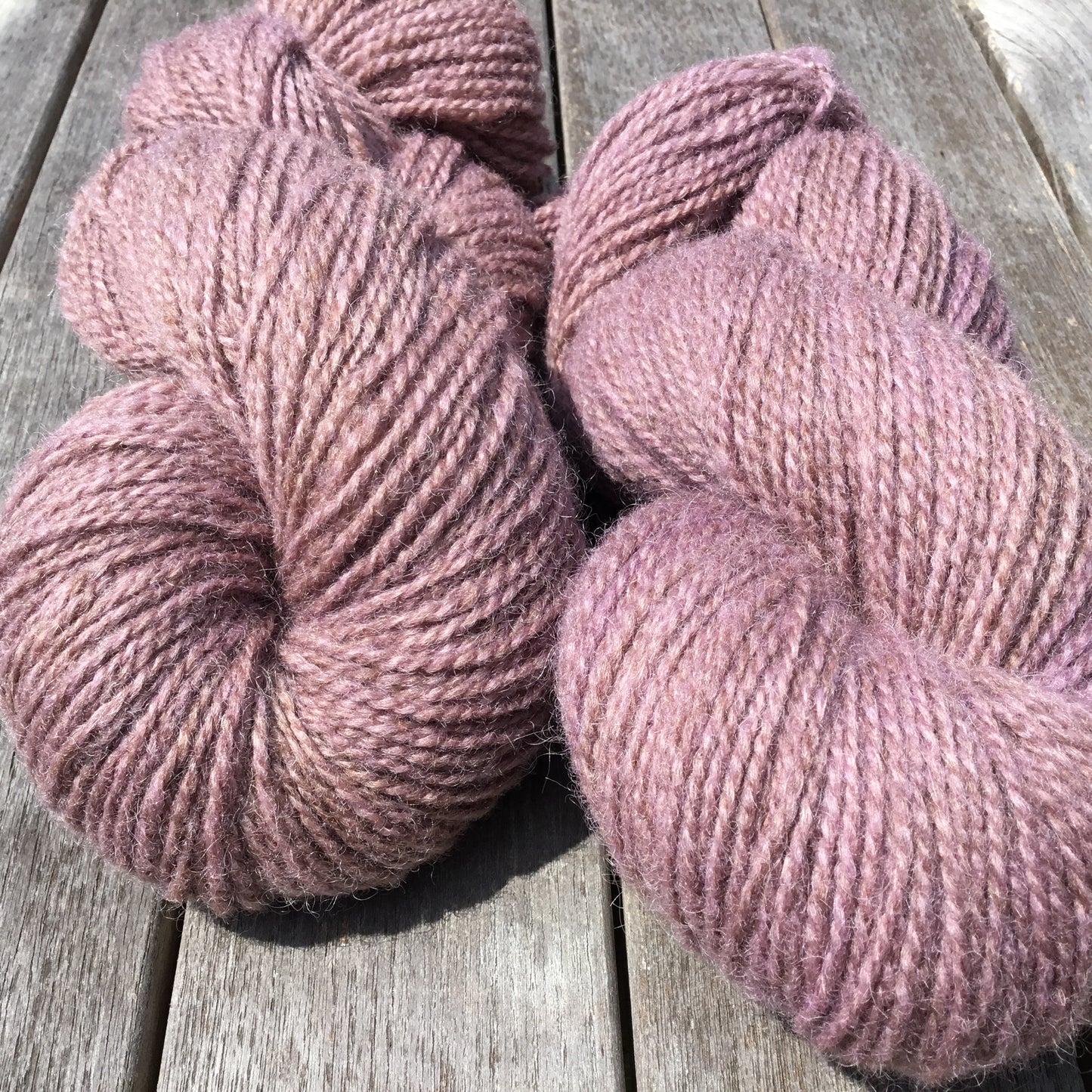 Dusty Purple- Worsted Wool Yarn (40 Merino 60 Romney) 2 ply - 4 oz skeins