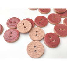 Load image into Gallery viewer, Earthy Pink Ceramic Buttons - Speckled Clay Buttons - 3/4&quot; Buttons (ws-81)