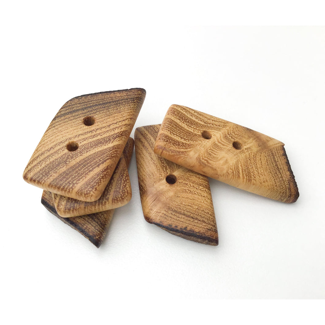 Black Locust Wood Buttons - Live Edge Wood Buttons - Wood Toggle Buttons - 3/4