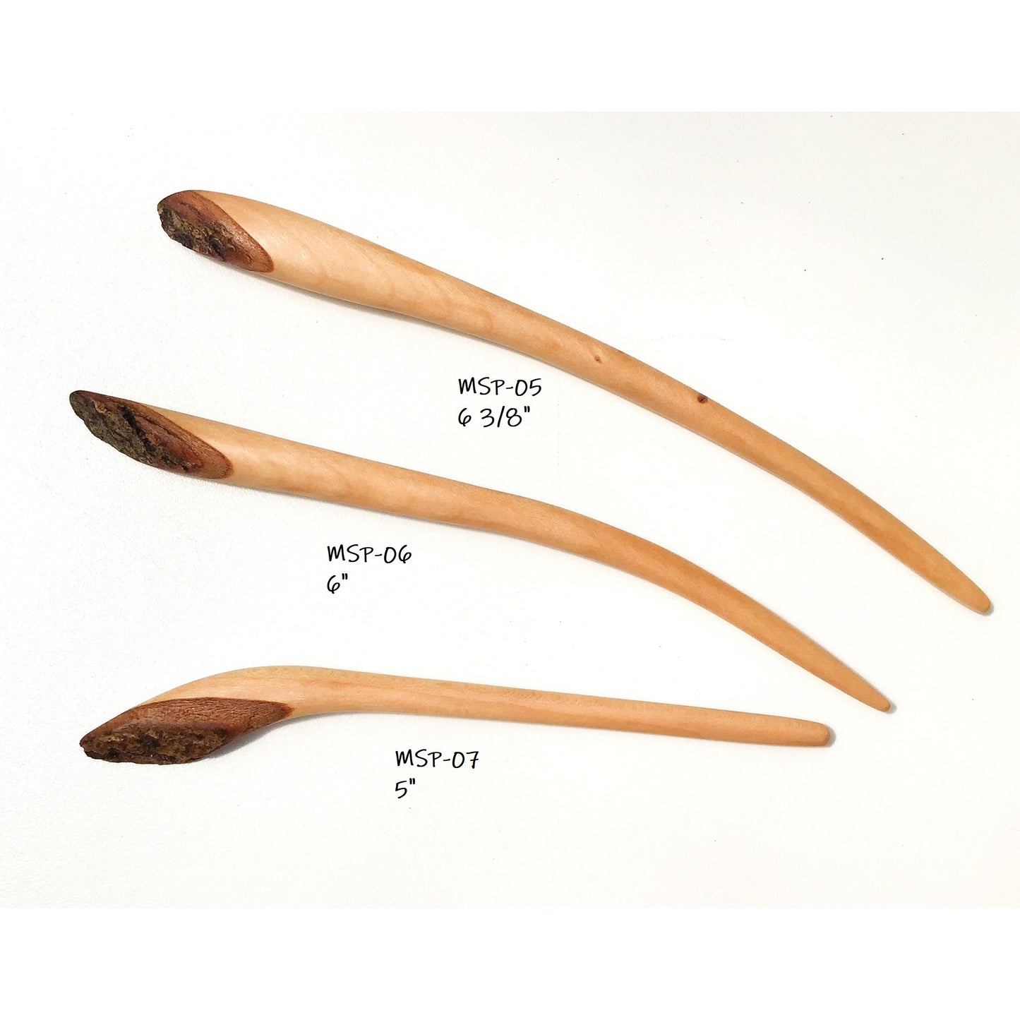 Live Edge Maple Wood Shawl & Sweater Pins - Wooden Hair Pins