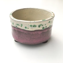 Load image into Gallery viewer, Handcrafted Ceramic Planter - Lavender &amp; Cream with Jade Green Speckles - Plant Pot