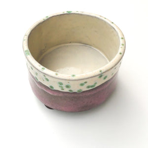 Handcrafted Ceramic Planter - Lavender & Cream with Jade Green Speckles - Plant Pot