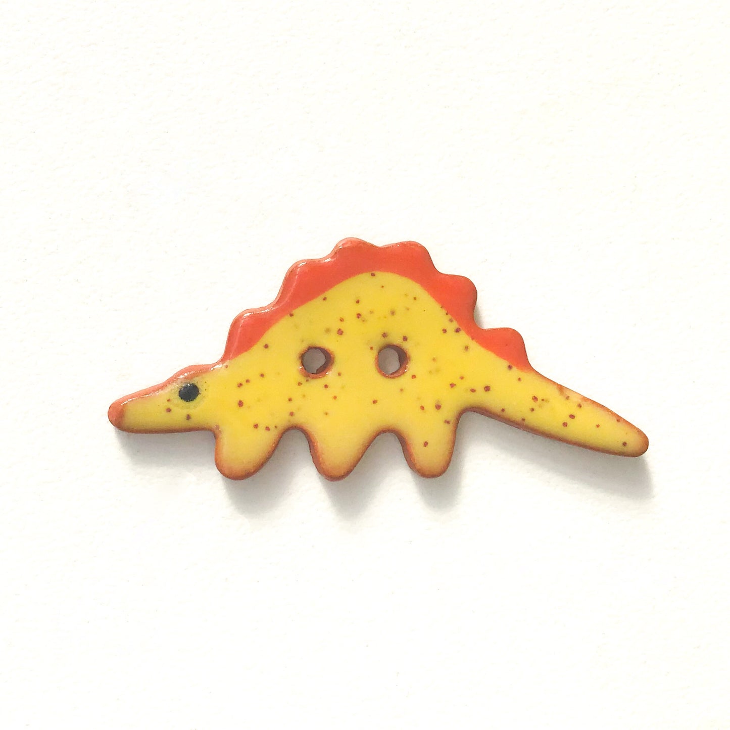 Stegosaurus Buttons - Ceramic Dinosaur Buttons - Children's Animal Buttons (ws-241)