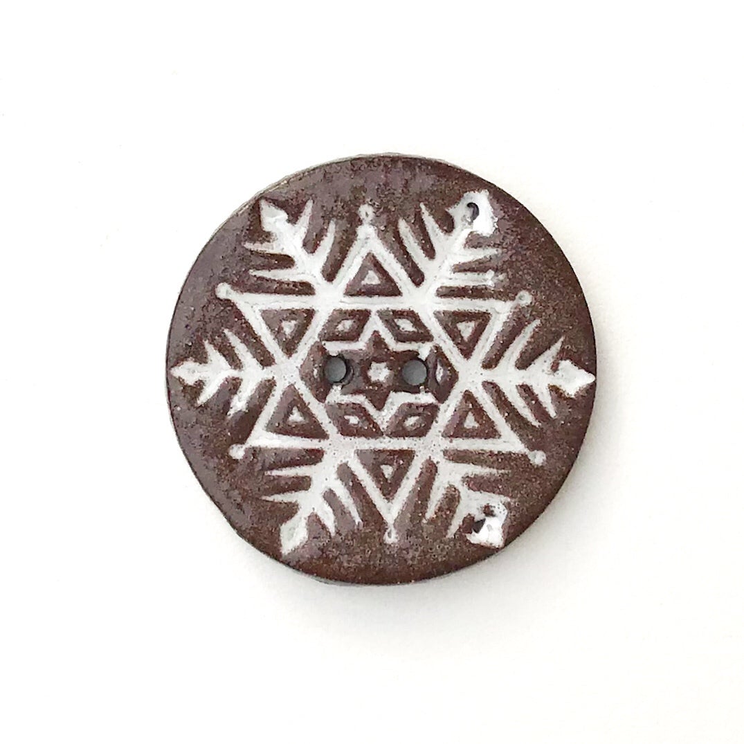 (Wholesale Accounts Only) 1 1/2" Large Snowflake - round - flat