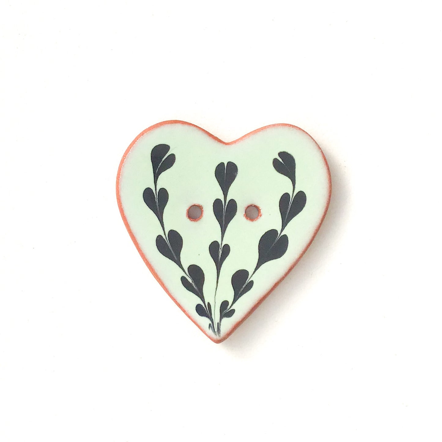 Decorative Heart Buttons - Ceramic Heart Button - 1 3/8"