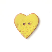Load image into Gallery viewer, Large Stamped Heart Buttons - Soft Tones Ceramic Heart Buttons - 1 3/8&quot;