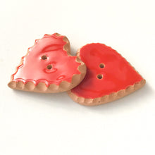Load image into Gallery viewer, Decorative Red Heart Buttons - Ceramic Heart Button - 1 3/8&quot;