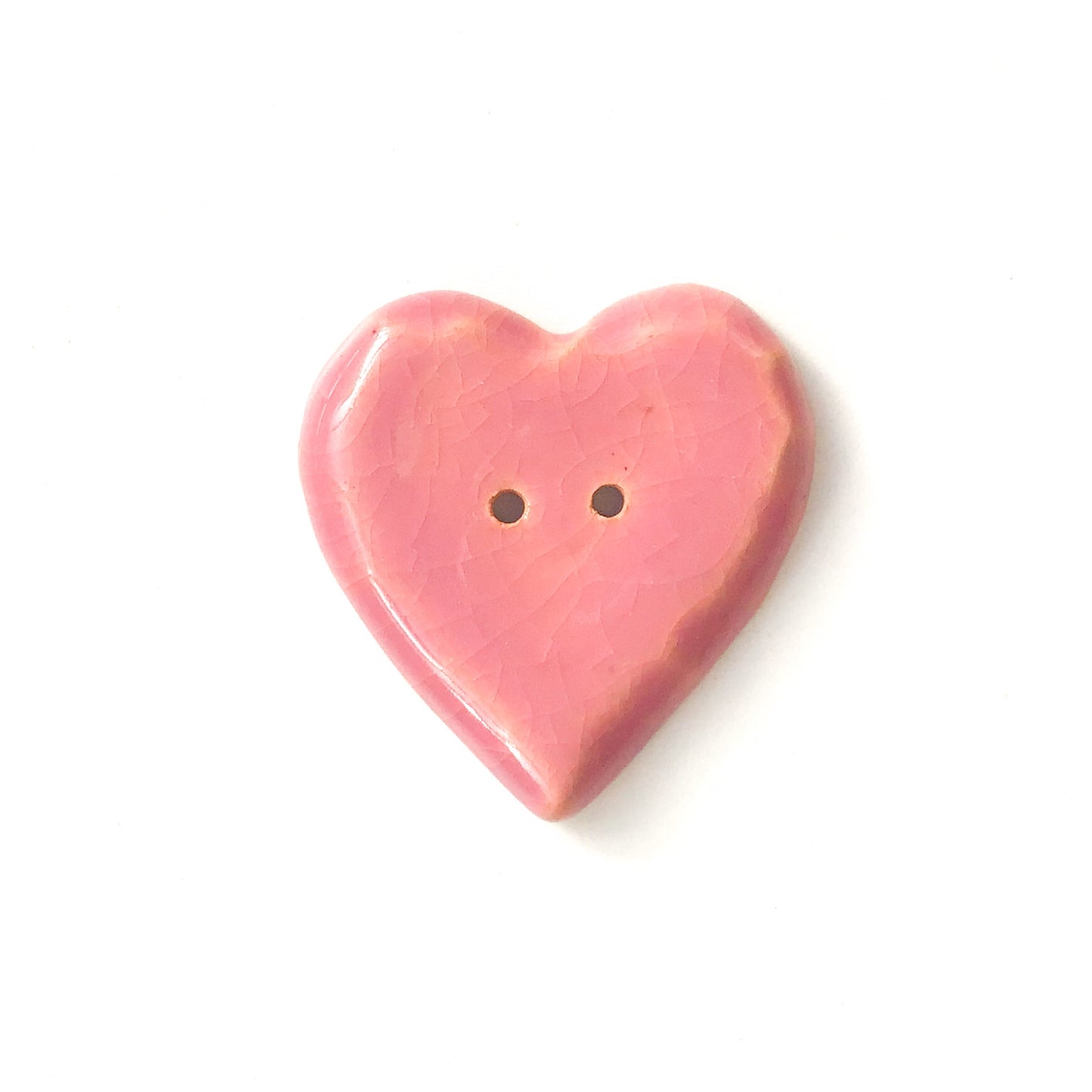 Decorative Pink Heart Buttons - Ceramic Heart Buttons