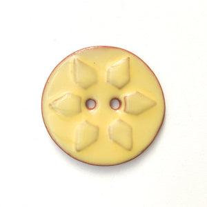 Sunshine Stamp Buttons - Orange & Yellow Sun Ceramic Buttons - 1 3/8"