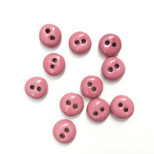 Load image into Gallery viewer, Mauve Ceramic Buttons - Hand Made Clay Buttons - 7/16&quot; - 11 Pack