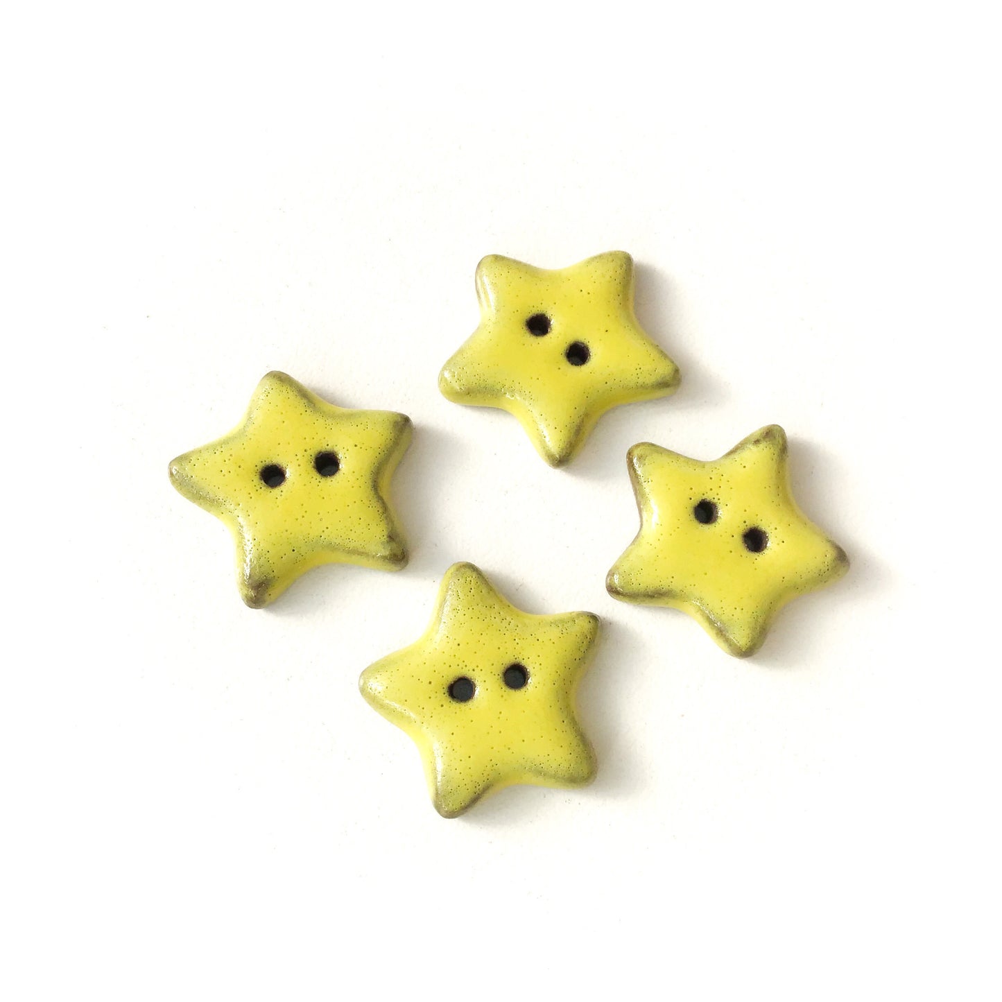 (Wholesale Accounts Only) 7/8" Star - pillowed - black clay
